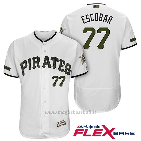 Maglia Baseball Uomo Pittsburgh Pirates Luis Escobar Bianco 2018 1ªAlterner Flex Base